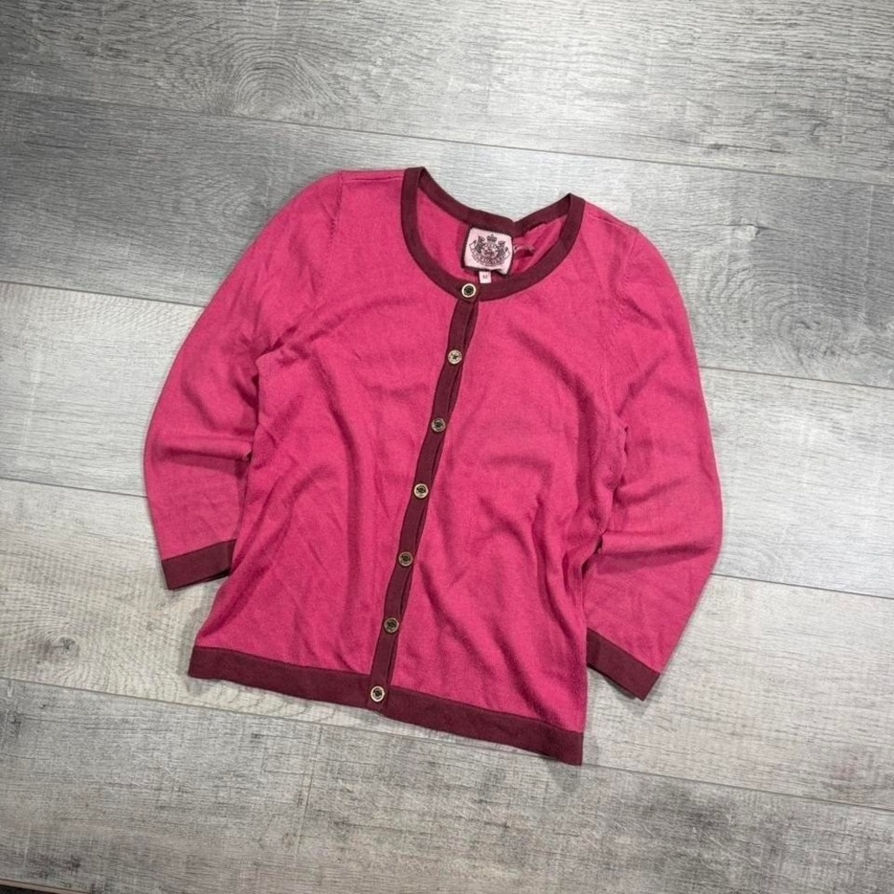 Women's vintage 2000s button up juicy couture, lightweight cardigan, shirt